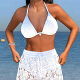 Laluna® | Elegant Plain Lace Bikini Set