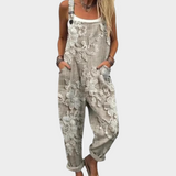 Emerentia | Dungarees with Embroidered Floral Detail
