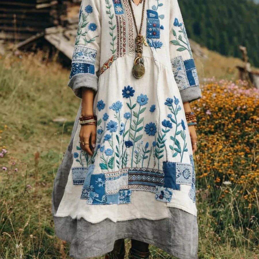 Lara - Elegant Floral Print Dress