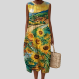 Sunnie | Dress with Sunflower Print