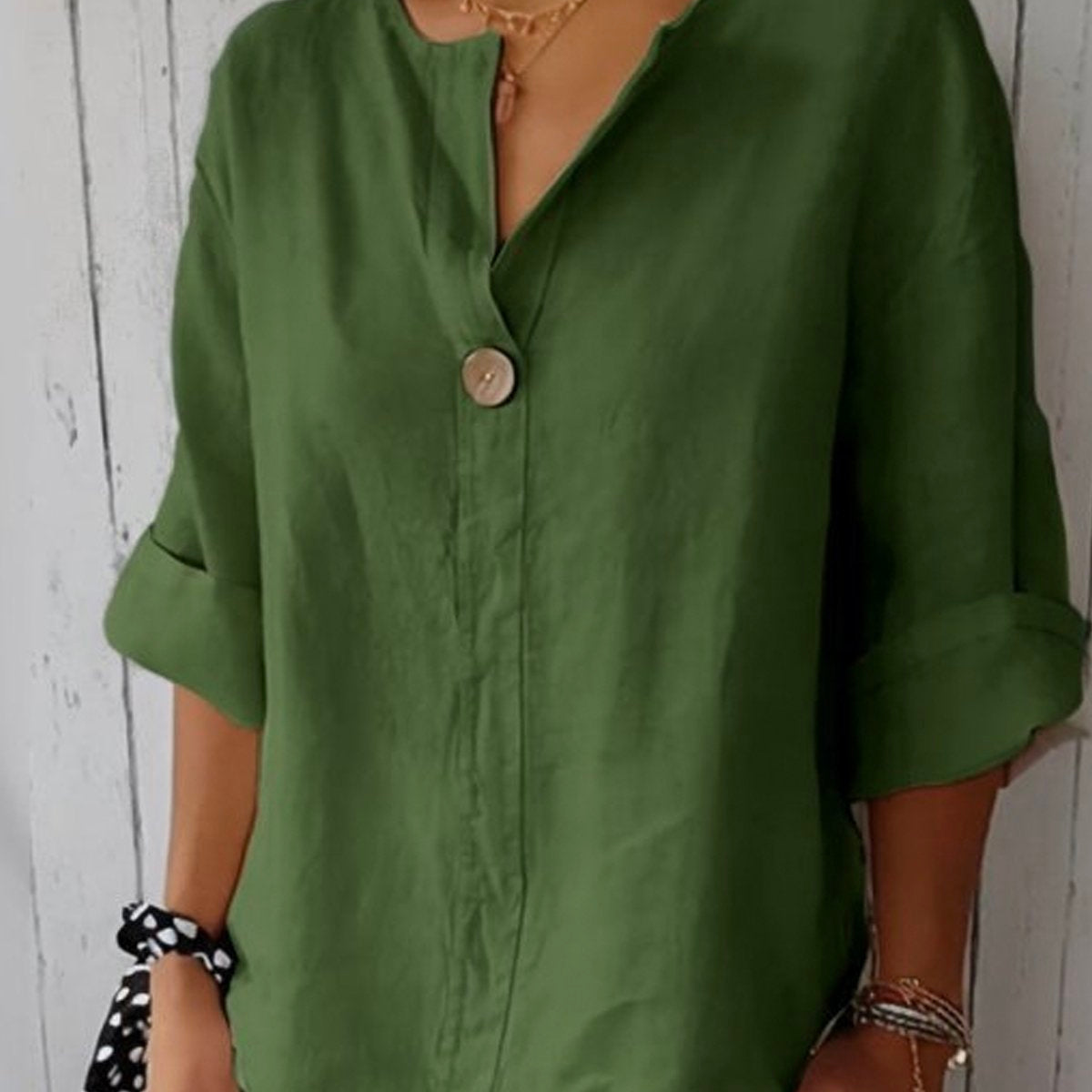NAYLA™ - Casual V-Neck Blouse