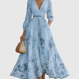 Rowella - Elegant Pleated Maxi Dress
