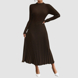 Evelyn Grace | High-Neck Long-Sleeve Maxi Dress