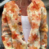 Maple | Print Buttoned Cardigan Sweater