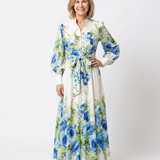 Harper - Long Sleeve Floral Button Front Maxi Dress