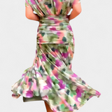 Freya - Flowing Floral V Neck Dress