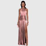 Emmy – Evening Halter Slit Dress