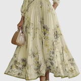 Rowella - Elegant Pleated Maxi Dress