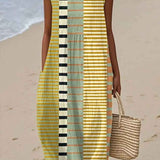 Rosenda - Summer Dress with Abstract Geometric Print