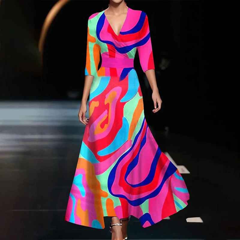 Zoe - Elegant Floral Wedding Guest Maxi Dress