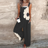 Duscha | Dungarees with Contrasting Blossom Print