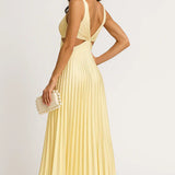 Isabella – Pleated Occasion Maxi Dress
