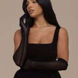 Lucky | Mini Black Velvet Dress