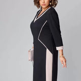 Fenna Grace | Elegant V-Neck Midi Dress