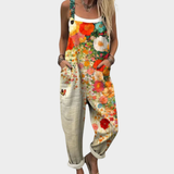 Lucrezia | Dungarees with Bright Floral Print