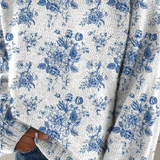 Milka | Floral Pattern with Artistic Print Turtleneck