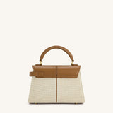 Elise Top Handle Bag - Brown Canvas