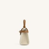 Elise Top Handle Bag - Brown Canvas