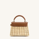 Elise Weaving  Handbag - Brown Rattan