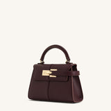 Elise Top Handle Bag - Deep Burgundy