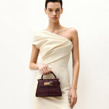 Elise Top Handle Bag - Deep Burgundy