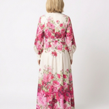 Kennedy - Long Sleeve Floral Belted Maxi Dress
