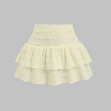 MATHA™ - Chic Layered Ruffle Hem Skort