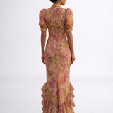 Rosalie – Floral Chiffon Maxi Dress