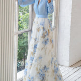 Abigail™ - Elegant Floral Wedding Guest Maxi Dress