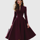 Avelina - V-Neck Midi Dress