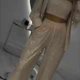 Fioralba | Sequin Lounge Set – Three Piece