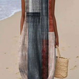Rosenda - Summer Dress with Abstract Geometric Print