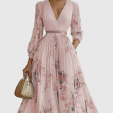 Rowella - Elegant Pleated Maxi Dress