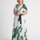 Madison - Flutter Sleeve Belted Maxi Dress