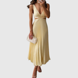 Livia – Cutout Pleated Midi Dress