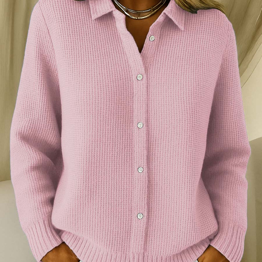 Beatrix - Collared Knit Cardigan