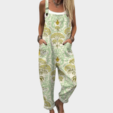 Philomena | Dungarees with Floral Arabesque Print