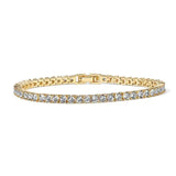 GOLDEN TENNIS BRACELET WITH BRILLIANT CRYSTALS