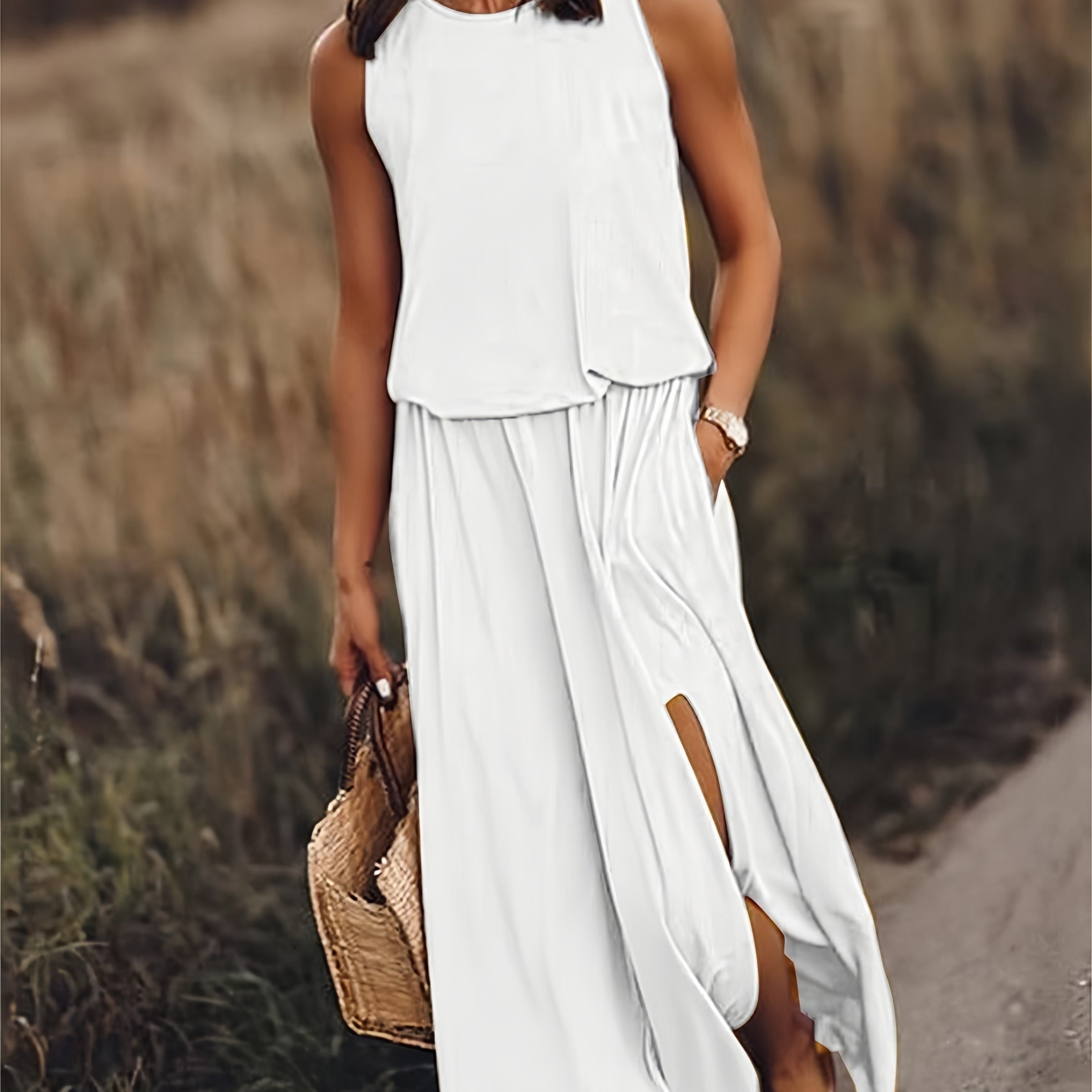 Minerva - Sleeveless Maxi Gown