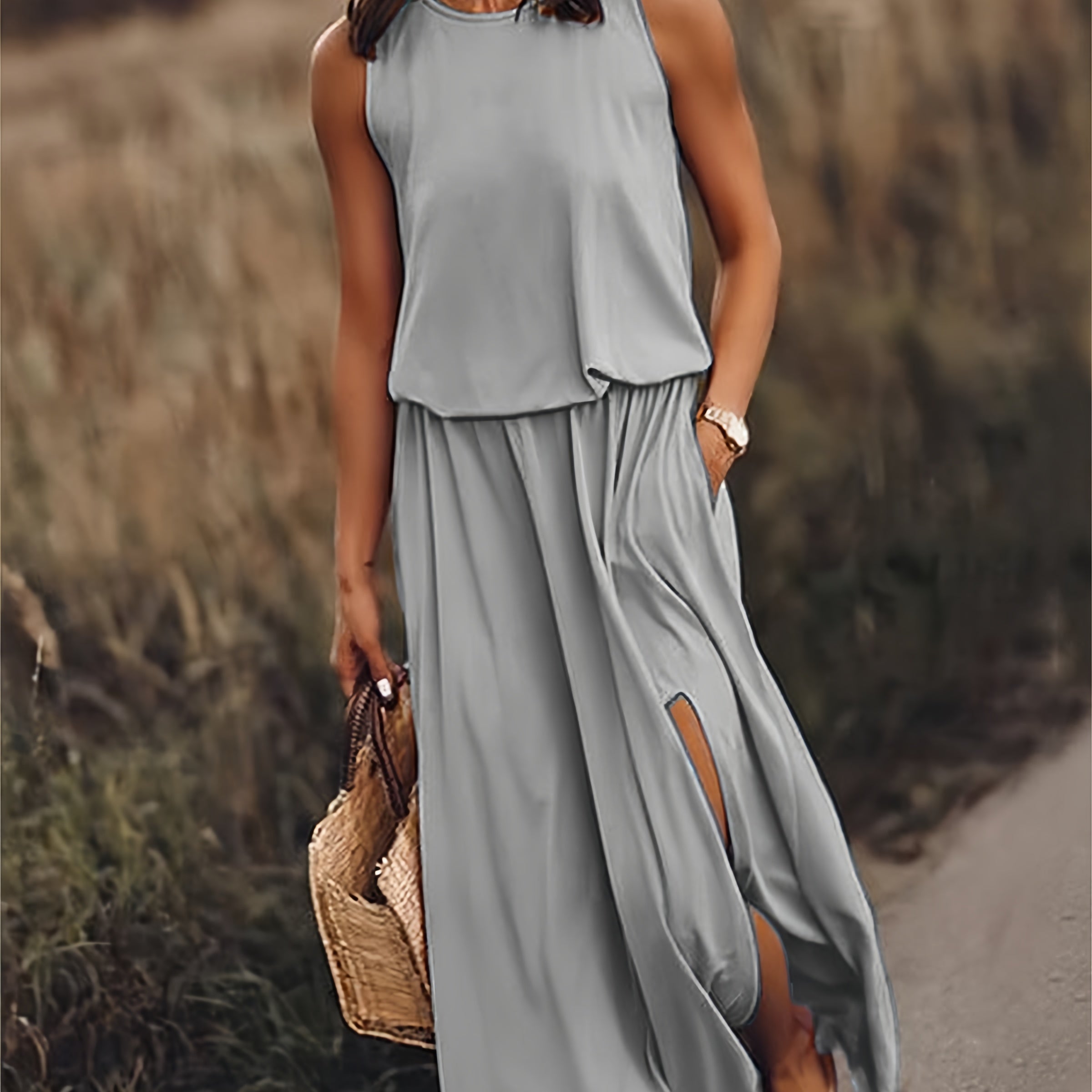 Minerva - Sleeveless Maxi Gown