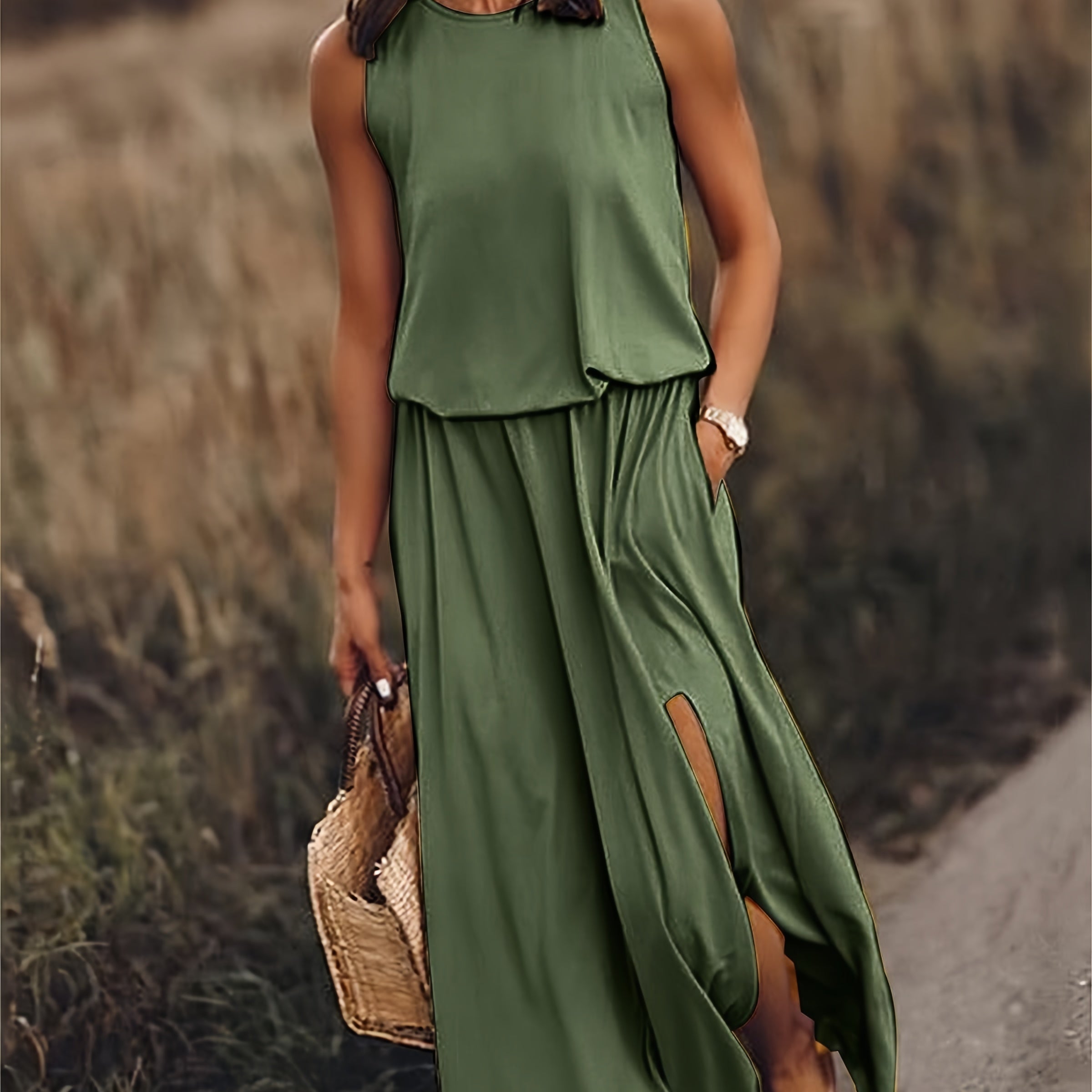 Minerva - Sleeveless Maxi Gown