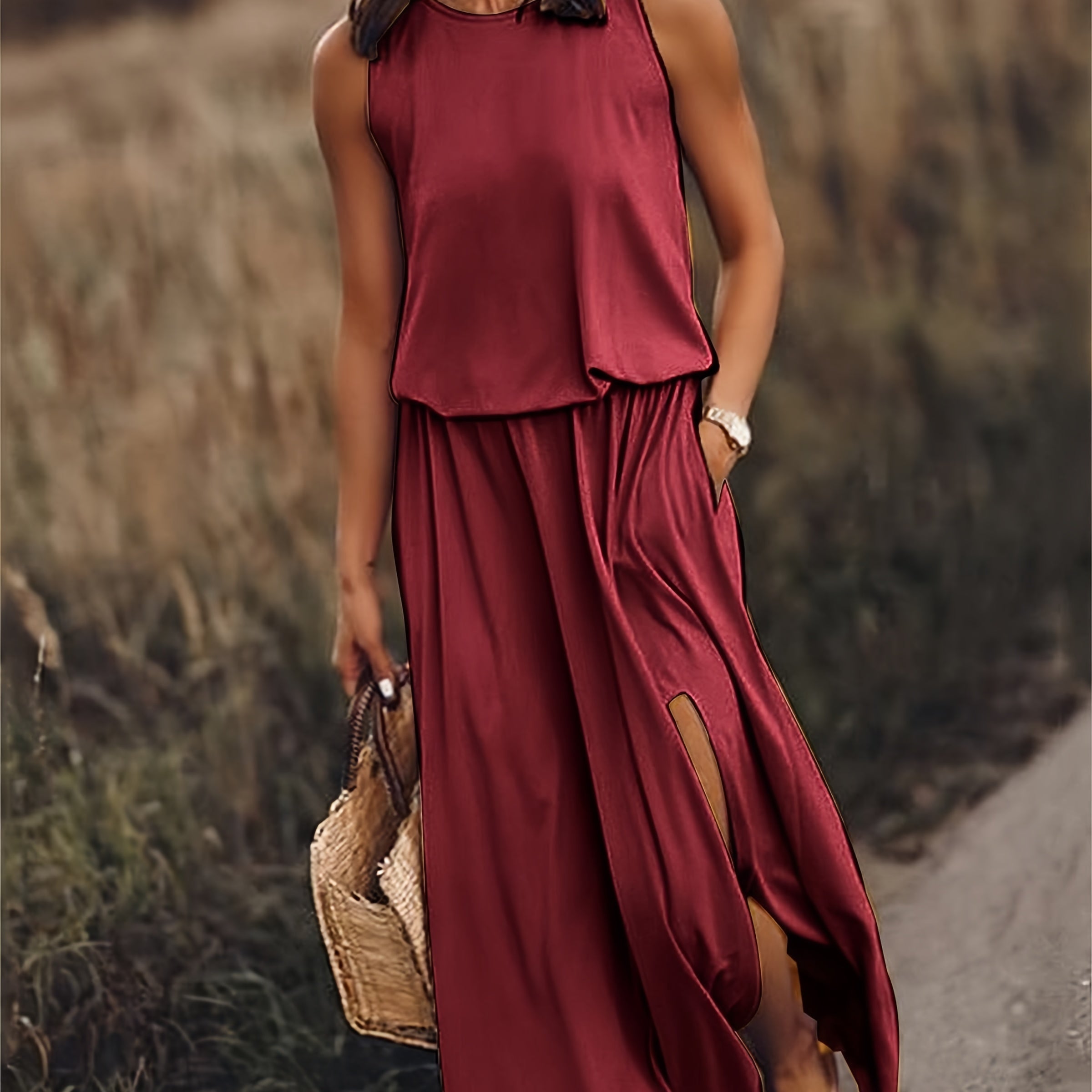 Minerva - Sleeveless Maxi Gown