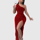 Lillian | Luxe One-Shoulder Evening Dress