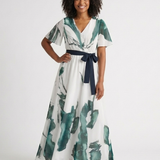 Madison - Flutter Sleeve Belted Maxi Dress