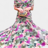 Freya - Flowing Floral V Neck Dress