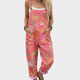 Crescenzia | Dungarees with Tropical Floral Print
