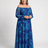Aspen - Off Shoulder Floral Maxi Dress