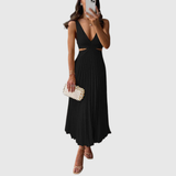 Livia – Cutout Pleated Midi Dress