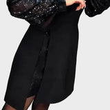 Ivy - Elegant Dress with Shimmering Puff Sleeves