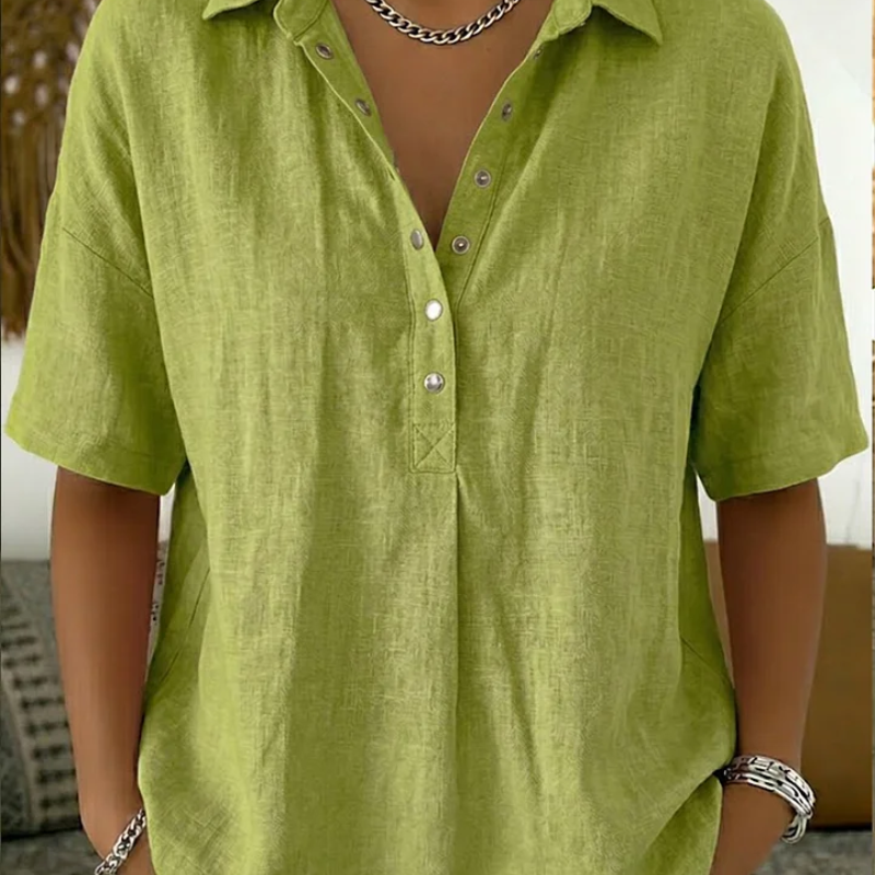 Arabella - Relaxed Fit Button Blouse
